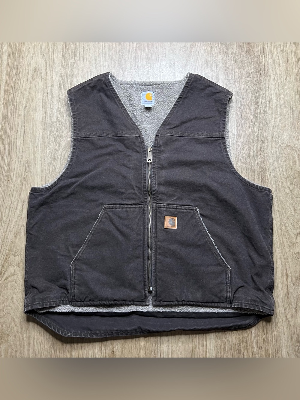Carhartt Sherpa Lined Vest Workwear Sz XL
